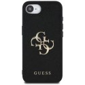 Etui Guess PU Grained 4G Metal Logo na iPhone 16e - czarne Guess