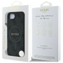 Etui Guess PU Leather 4G Colored Ring z MagSafe na iPhone 16e - czarne Guess