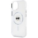 Etui Karl Lagerfeld IML Metal Karl Head MagSafe do iPhone 15 Plus biały Karl Lagerfeld