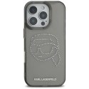 Etui Karl Lagerfeld IML Rhinestones Karl Head do iPhone 16 Pro czarny Karl Lagerfeld