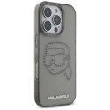 Etui Karl Lagerfeld IML Rhinestones Karl Head do iPhone 16 Pro czarny Karl Lagerfeld