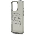 Etui Karl Lagerfeld IML Rhinestones Karl Head do iPhone 16 Pro czarny Karl Lagerfeld