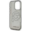 Etui Karl Lagerfeld IML Rhinestones Karl Head do iPhone 16 Pro czarny Karl Lagerfeld