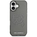 Etui Karl Lagerfeld IML Rhinestones Karl Head do iPhone 16 czarny Karl Lagerfeld
