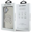 Etui Karl Lagerfeld IML Rhinestones Karl Head do iPhone 16 czarny Karl Lagerfeld