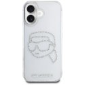 Etui Karl Lagerfeld IML Rhinestones Karl Head do iPhone 16 przezroczysty Karl Lagerfeld