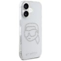 Etui Karl Lagerfeld IML Rhinestones Karl Head do iPhone 16 przezroczysty Karl Lagerfeld