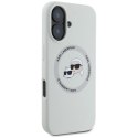 Etui Karl Lagerfeld Silicone Double Heads And Circle MagSafe do iPhone 16 beżowy Karl Lagerfeld