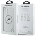 Etui Karl Lagerfeld Silicone Double Heads And Circle MagSafe do iPhone 16 beżowy Karl Lagerfeld