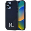 Etui Karl Lagerfeld Silicone Shadow Metal Initial MagSafe do iPhone 15 Pro Max czarny Karl Lagerfeld