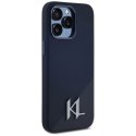Etui Karl Lagerfeld Silicone Shadow Metal Initial MagSafe do iPhone 15 Pro czarny Karl Lagerfeld