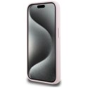 Etui Karl Lagerfeld Silicone Shadow Metal Initial MagSafe do iPhone 15 Pro różowy Karl Lagerfeld