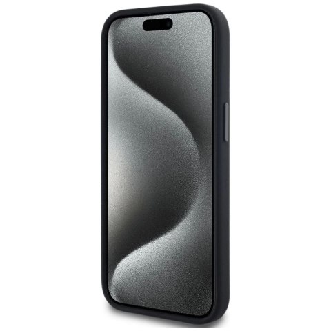 Etui Karl Lagerfeld Silicone Shadow Metal Initial MagSafe do iPhone 15 czarny Karl Lagerfeld