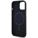 Etui Karl Lagerfeld Silicone Shadow Metal Initial MagSafe do iPhone 15 czarny Karl Lagerfeld