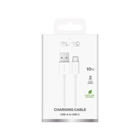 Kabel Puro 10W TPE USB-A - USB-C 2m - biały Puro