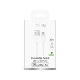 Kabel Puro TPE 12W USB-A - Lightning 2m - biały Puro