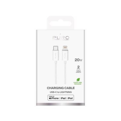 Kabel Puro TPE 20W USB-C - Lightning 2m - biały Puro