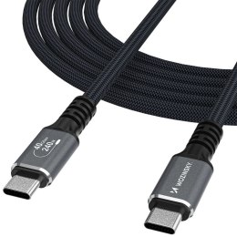Kabel Wozinsky WPS-UY41S USB-C USB4 40Gb/s 240W 1m 4K - czarny Wozinsky