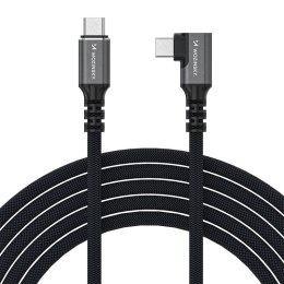 Kabel kątowy Wozinsky WPS1-UY41S USB-C USB4 40Gb/s 240W 1,5m 4K - czarny Wozinsky