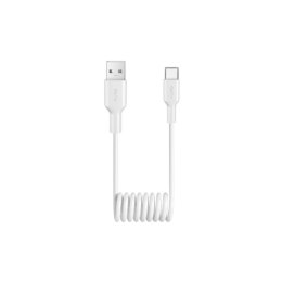 Kabel spiralny Puro 10W USB-A - USB-C 1m - biały Puro