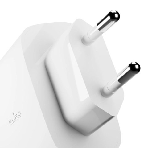 Ładowarka Puro Daily Prolite 45W USB-C USB-A Power Delivery z kablem USB-C - biała Puro