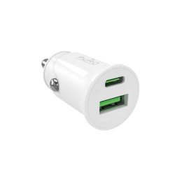 Ładowarka samochodowa Puro Pro Lite 1x USB-A + 1x USB-C Power Delivery 20W - biała Puro