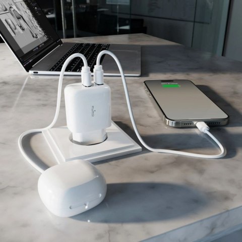 Ładowarka sieciowa Puro PROLITE 10W 2x USB-A - biała Puro