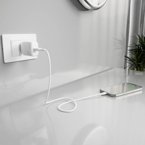 Ładowarka sieciowa Puro PROLITE 10W USB-A + kabel USB-A - USB-C 1.2m - biała Puro