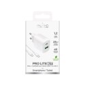 Ładowarka sieciowa Puro PROLITE 25W USB-A / USB-C + kabel USB-C - USB-C 1.2m - biała Puro