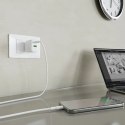 Ładowarka sieciowa Puro PROLITE 25W USB-A / USB-C + kabel USB-C - USB-C 1.2m - biała Puro