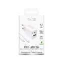 Ładowarka sieciowa Puro PROLITE 30W USB-A / USB-C + kabel USB-C - USB-C 1.2m - biała Puro