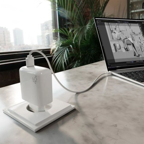 Ładowarka sieciowa Puro PROLITE 45W USB-C - biała Puro