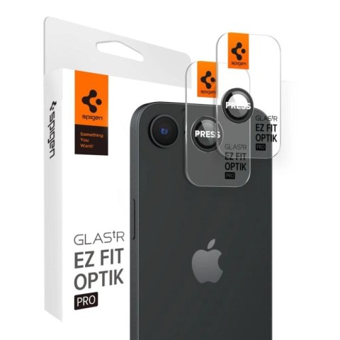 Osłona aparatu Spigen Optik Pro GLAS.TR "Ez Fit" 2-pack na iPhone 16e / 17e - czarna Spigen