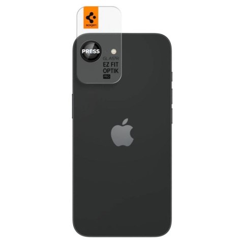 Osłona aparatu Spigen Optik Pro GLAS.TR "Ez Fit" 2-pack na iPhone 16e / 17e - czarna Spigen