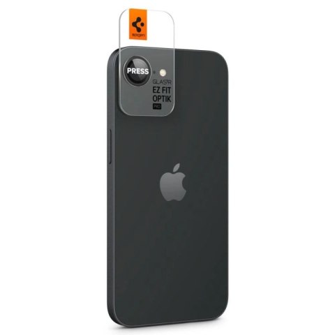 Osłona aparatu Spigen Optik Pro GLAS.TR "Ez Fit" 2-pack na iPhone 16e / 17e - czarna Spigen