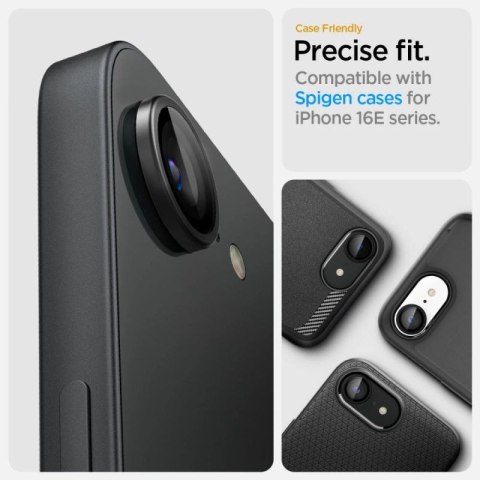 Osłona aparatu Spigen Optik Pro GLAS.TR "Ez Fit" 2-pack na iPhone 16e / 17e - czarna Spigen