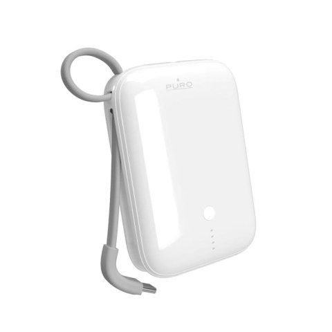 Powerbank Puro Power Link 10 Plus 10000 mAh z wbudowanym kablem USB-C - biały Puro