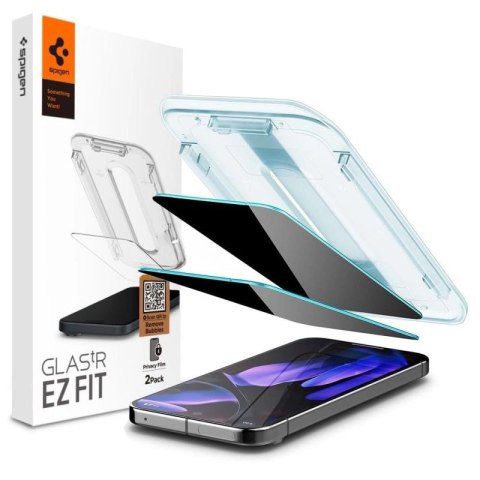 Szkło prywatyzujące Spigen Glas.TR "Ez Fit" Privacy HD 2-pack na Google Pixel 9 / 9 Pro Spigen