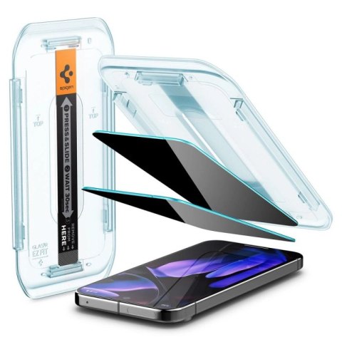 Szkło prywatyzujące Spigen Glas.TR "Ez Fit" Privacy HD 2-pack na Google Pixel 9 / 9 Pro Spigen