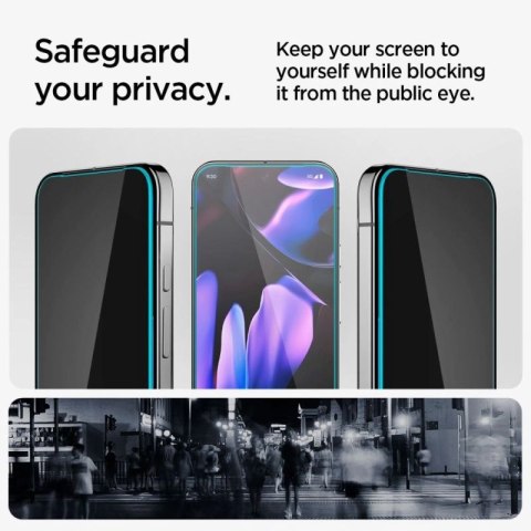 Szkło prywatyzujące Spigen Glas.TR "Ez Fit" Privacy HD 2-pack na Google Pixel 9 / 9 Pro Spigen