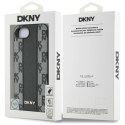 Etui DKNY Leather Checkered Mono Pattern MagSafe na iPhone 16e - czarny DKNY