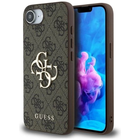 Etui Guess 4G Big Logo na iPhone 16e - brązowe Guess