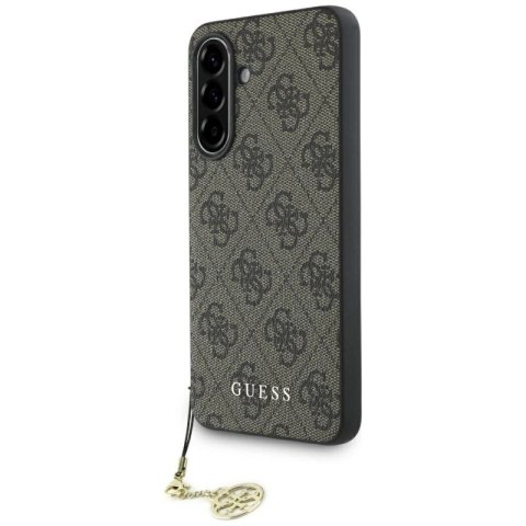 Etui Guess 4G Charms Collection na Samsung Galaxy A56 - brązowe Guess