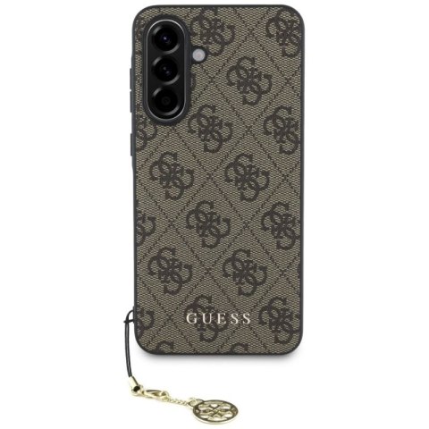 Etui Guess 4G Charms Collection na Samsung Galaxy A56 - brązowe Guess