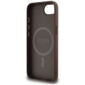 Etui Guess 4G Circle Classic Logo MagSafe na iPhone 16e - brązowe Guess
