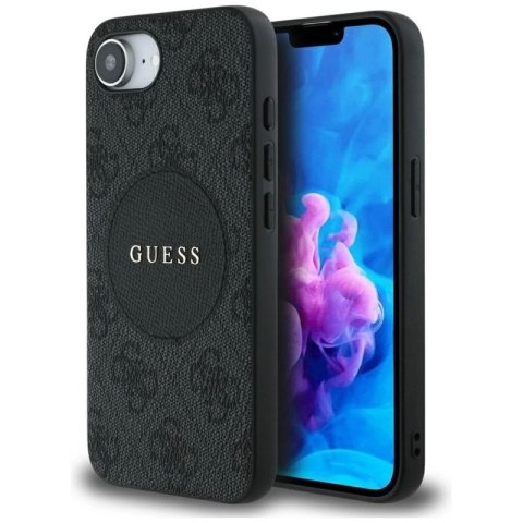 Etui Guess 4G Circle Classic Logo MagSafe na iPhone 16e - czarne Guess