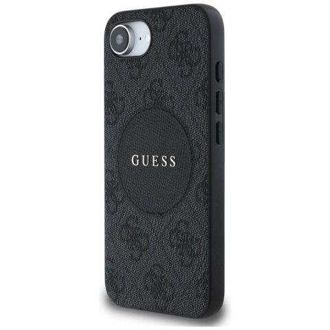 Etui Guess 4G Circle Classic Logo MagSafe na iPhone 16e - czarne Guess