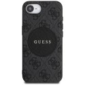 Etui Guess 4G Circle Classic Logo MagSafe na iPhone 16e - czarne Guess