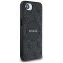 Etui Guess 4G Circle Classic Logo MagSafe na iPhone 16e - czarne Guess