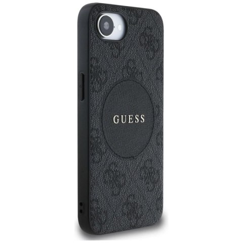 Etui Guess 4G Circle Classic Logo MagSafe na iPhone 16e - czarne Guess